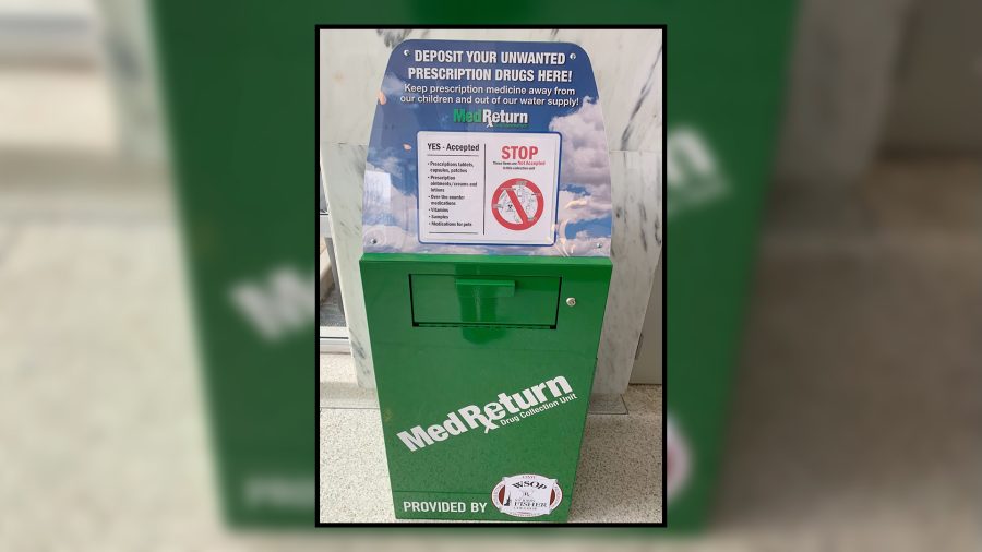 In partnership with the Monroe County Sheriffs Office, St. John Fisher College has installed a disposal unit for medications on campus. The announcement was made on Thursday, Feb. 18, 2021. (Photo by Adelisa Badzic)