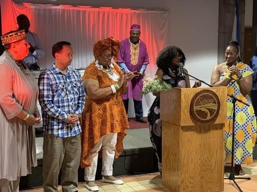 Michael Flood at the 2019 Juneteenth Ancestral Celebration Dinner in Syracuse. (photo provided)