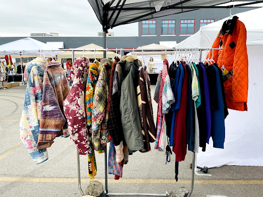 The market has much to offer — from vintage clothing to knick knacks, homemade crafts, CBD products, coffee and more. (Photo by Molly Conron)
