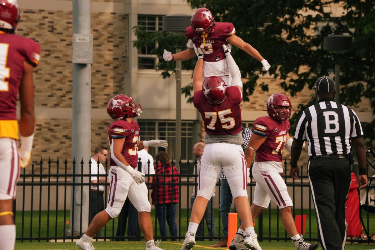 Celebrating a touchdown (Photo taken by Nicole Pomerleau @frames_by_nicole)