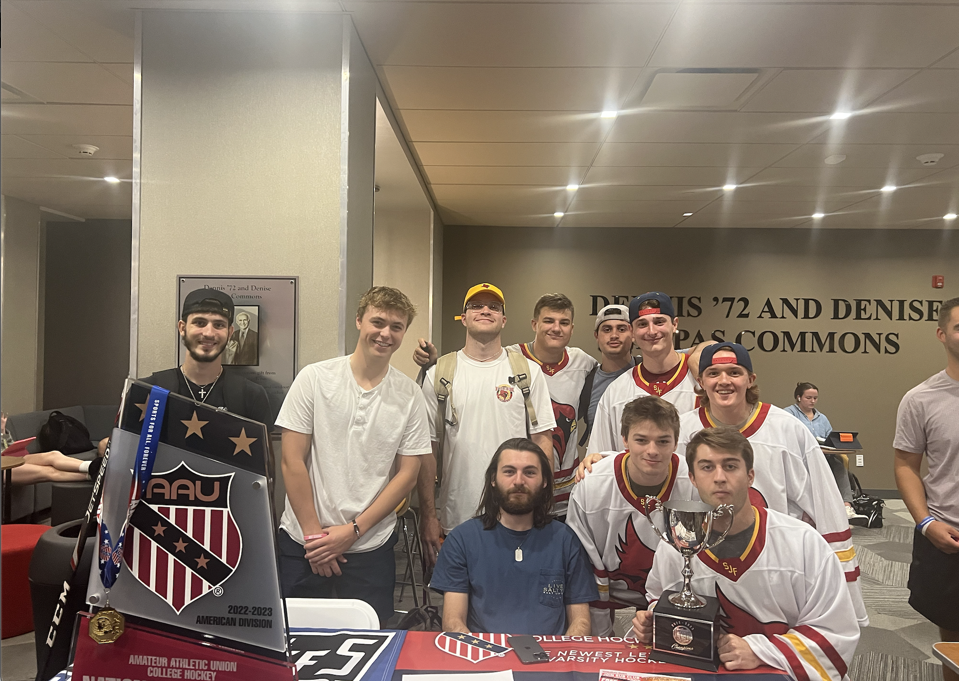 St. John Fishers Club Hockey Team at Involvement Fest (Photo taken by Jess Cocivi 26)