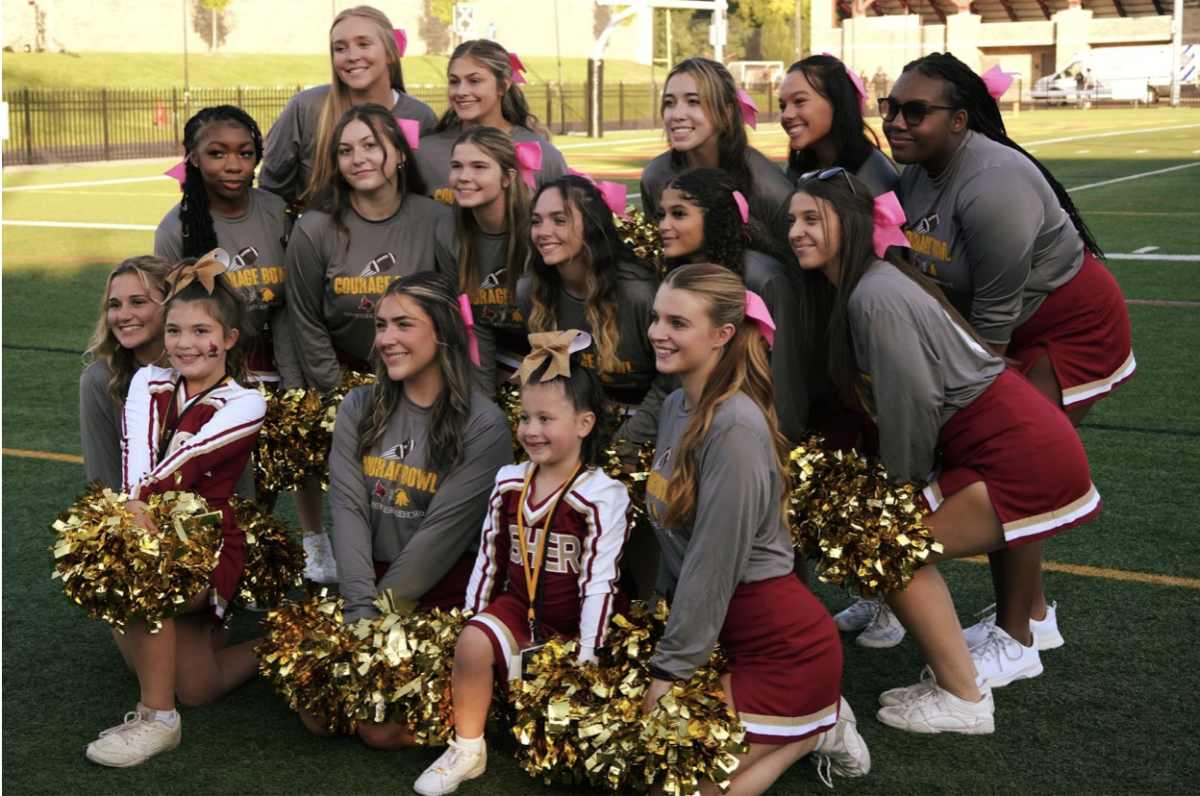 Camp Good Days campers posing with the Fisher Cheerleaders (Photos taken by Nicole Pomerleau @frames_by_nicole)