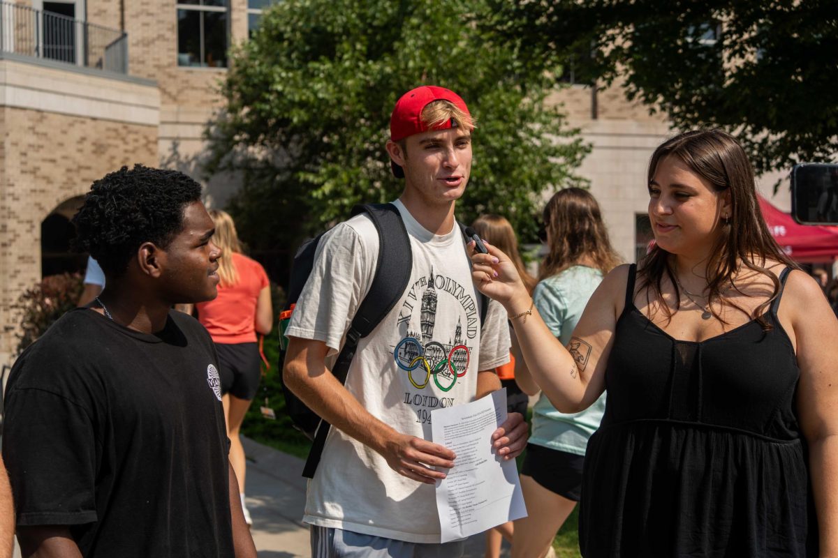 Charlie Roberts and Nick Hambrick during an interview with Lejla Zornic (Photo by